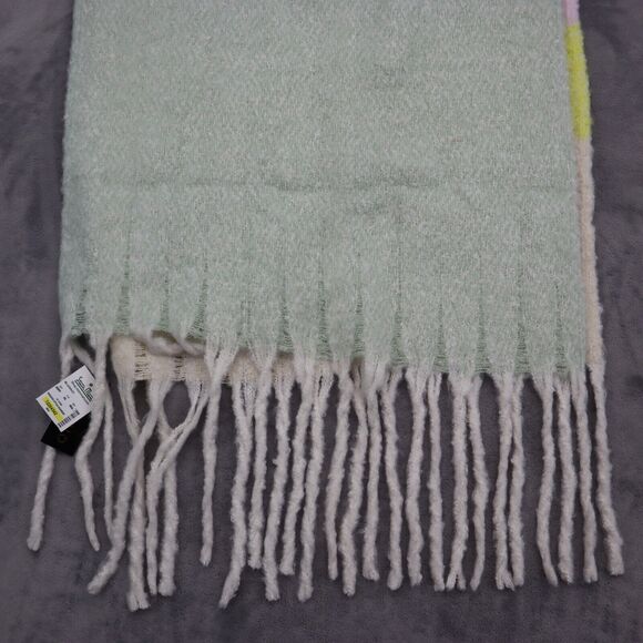 Studio Select Scarf Shawl Womans One Size Color Block Fringed New - Picture 14 of 16